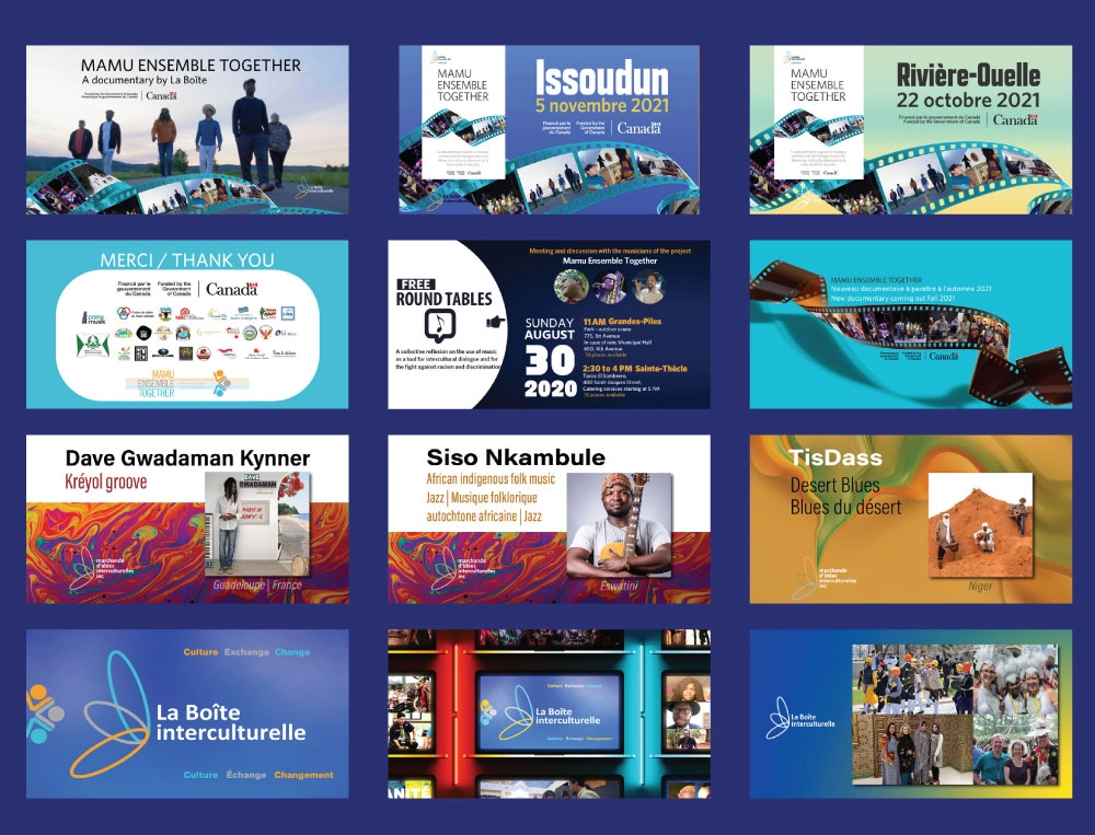 social media cards design for La boite